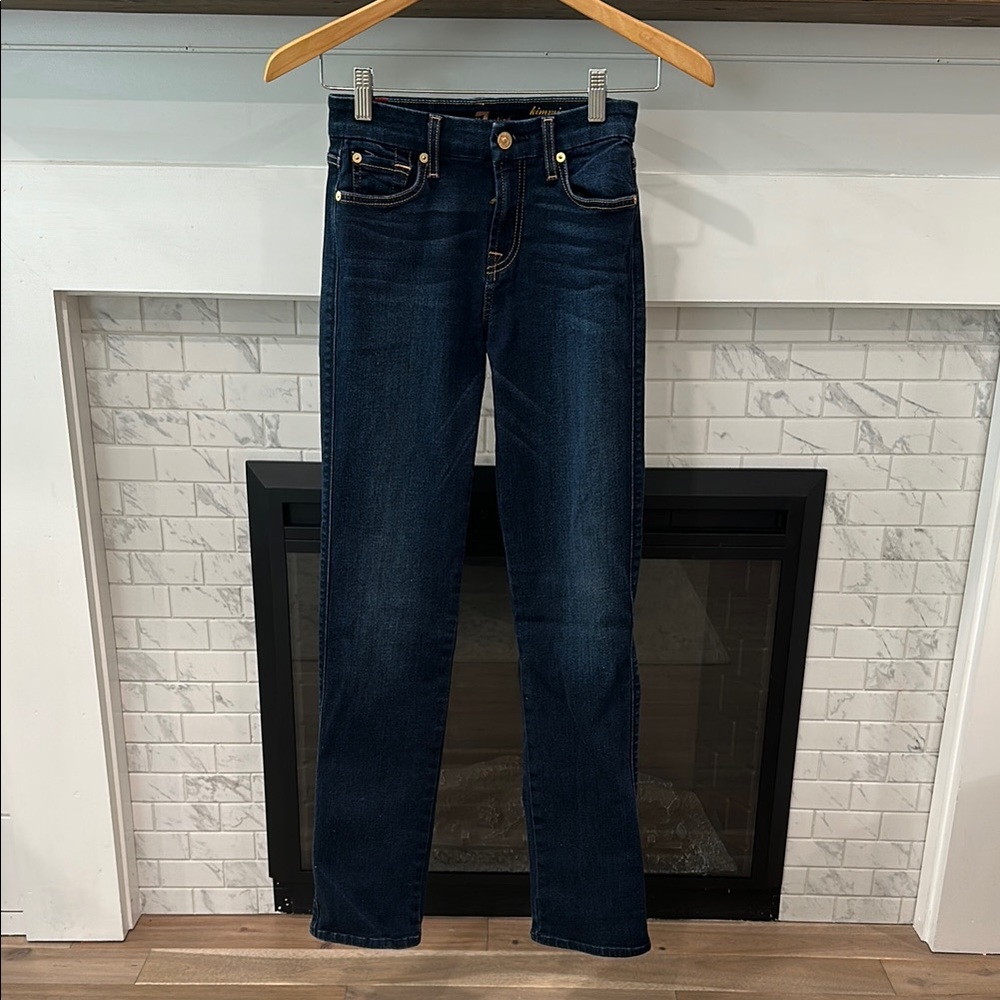 7 For All Mankind Blue kimmie Straight Leg Jeans 2 for $20
